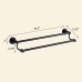 LUANT 24-Inch Bathroom Double Towel Bar  SUS304 Stainless Steel Black - B075CSKJQX